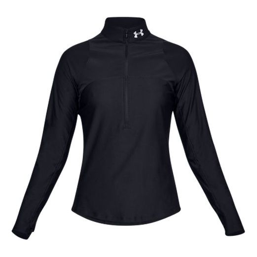 (WMNS) Under Armour Qualifier Hybrid 1/2 Zip Jacket 'Black' 1326512-001