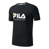 FILA Alphabet Printing Short Sleeve Black A11M022103F-BK