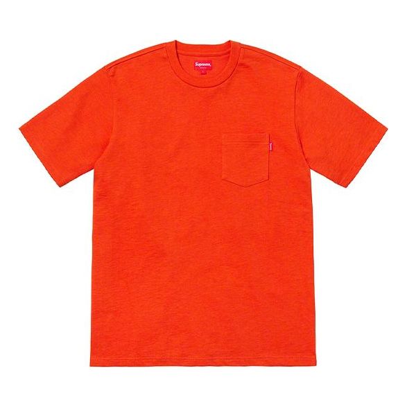 Supreme SS19 SS Pocket heather dark orange Tee SUP-SS19-110