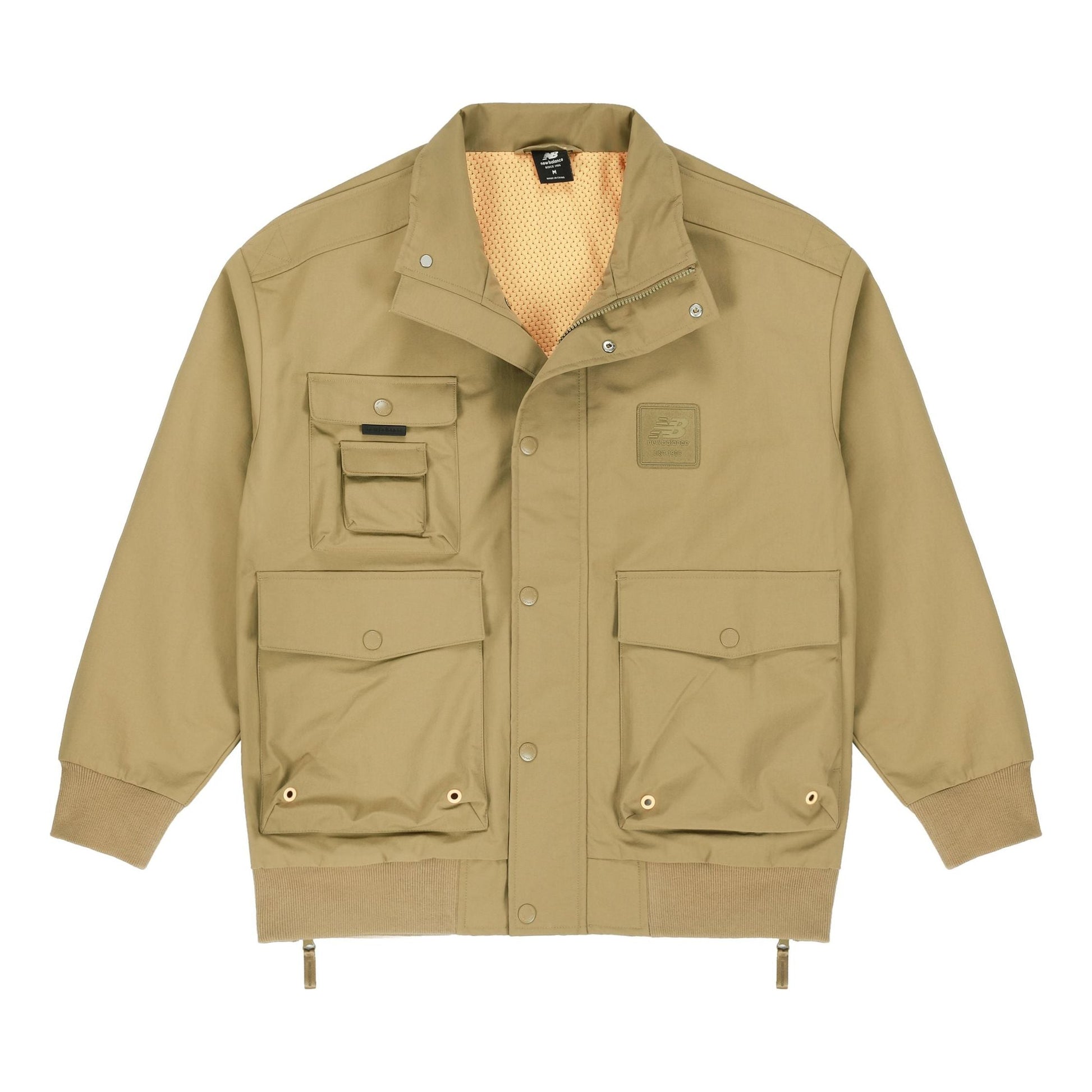New Balance Multiple Pockets Cargo Windproof Sports Logo Jacket Dark Brown AMJ13384-OV