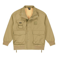 New Balance Multiple Pockets Cargo Windproof Sports Logo Jacket Dark Brown AMJ13384-OV