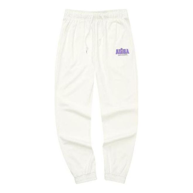 (WMNS) Skechers x SpongeBob SquarePants Logo Printed Casual Pant 'White Black' L222W082