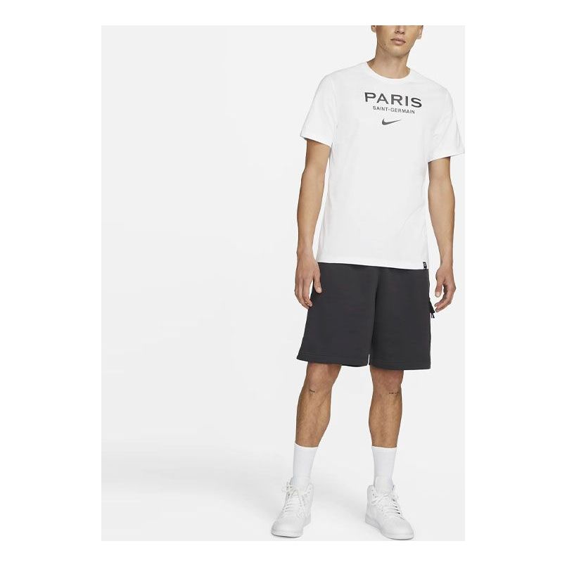 Men's Nike Alphabet Printing Casual Round Neck Short Sleeve White T-Shirt DJ1364-100