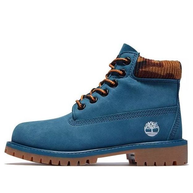 (GS) Timberland Premium 6 Inch Waterproof Boots 'Blue Suede Nubuck Camo' A2FNKBZ4