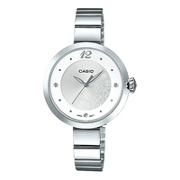 CASIO Waterproof Silvery Dial Stainless Steel Strap Analog LTP-E154D-7A