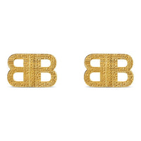 Balenciaga Bb 2.0 Textured Xs Earrings 'Gold' 782982TZ99G0705