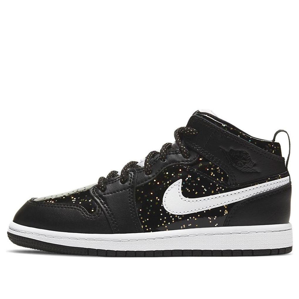 (PS) Air Jordan 1 Mid SE 'Black Glitter' AV5173-001