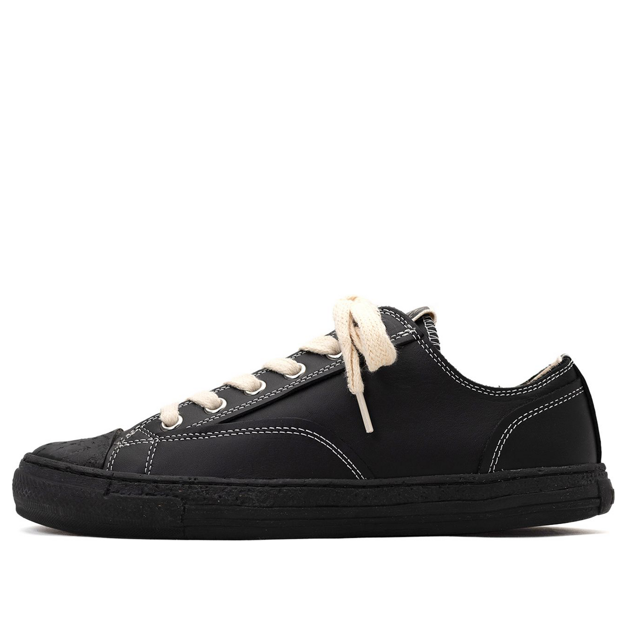 Maison MIHARA YASUHIRO PAST Sole 6 - Hole Leather Low-top Sneaker 'Black' S09FW202-BLKBLK
