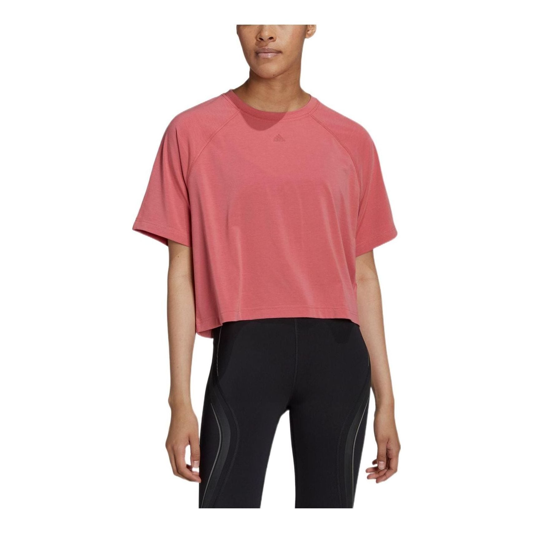 (WMNS) adidas AEROREADY Wrap-Back T-Shirt Asia Sizing 'Red' HK2354