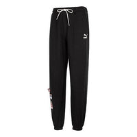 PUMA Team Badge Regular Track Pants 'Black' 677378-01