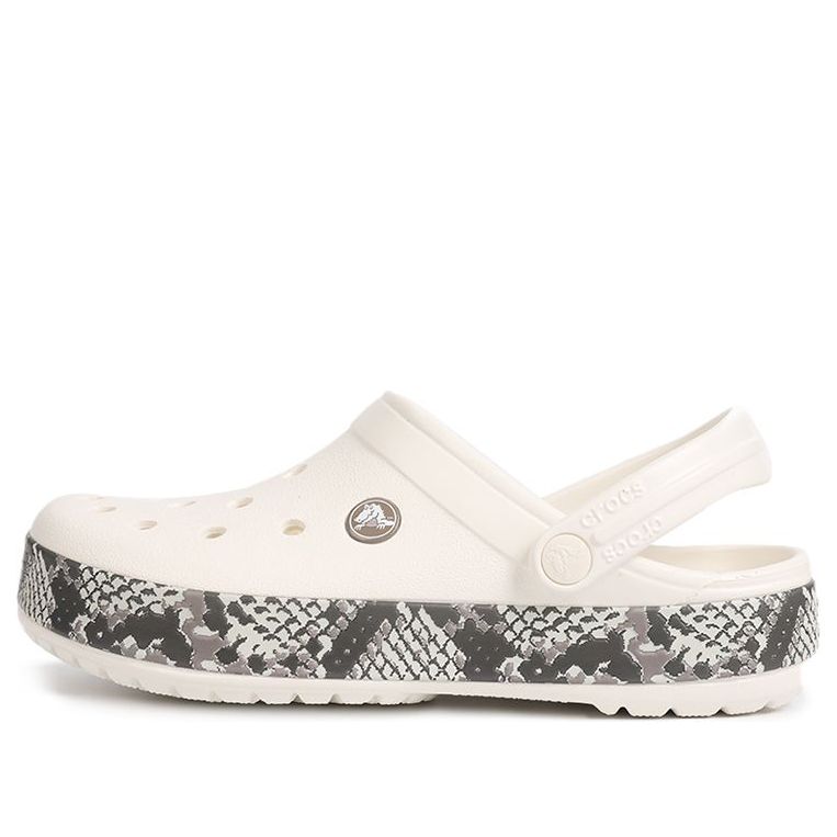 Crocs Crocband Snake Print Clogs 'White Black' 206380-13T