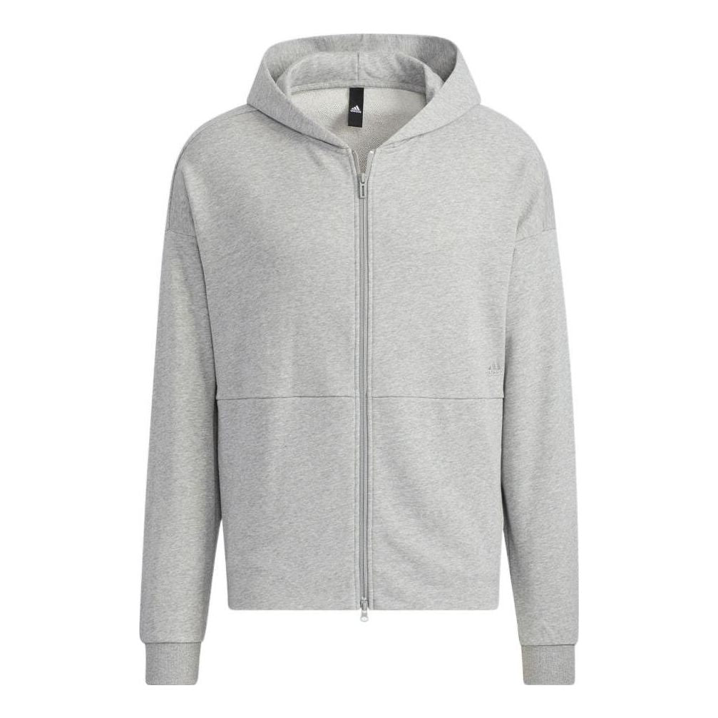 adidas Hooded Full-Zipper Sweatshirt Blue Logo HD0080