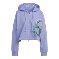 (WMNS) adidas adidas by Stella McCartney Cropped Hoodie Asia Sizing 'Purple' IB5892