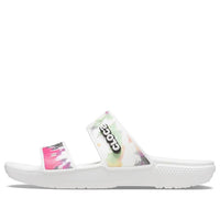 (WMNS) Crocs Classic Tie-dye Graphic Sandal 'Black Green' 207283-94S