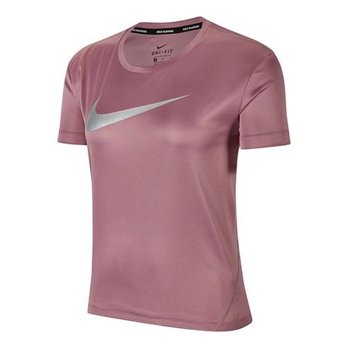 (WMNS) Nike Running Training Gym Sports Round Neck Gray Purple Red CN5185-515
