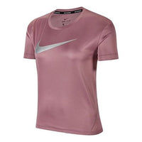 (WMNS) Nike Running Training Gym Sports Round Neck Gray Purple Red CN5185-515