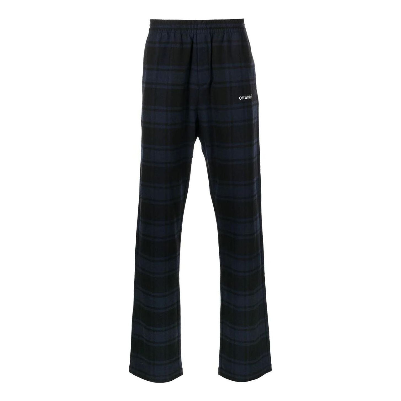 Men's Off-White SS22 Plaid Casual Pants/Trousers Blue Black OMCA228S22FAB0014501