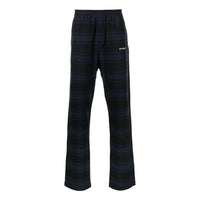 Men's Off-White SS22 Plaid Casual Pants/Trousers Blue Black OMCA228S22FAB0014501