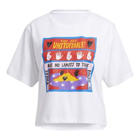 (WMNS) adidas Egle Gfx Tr Tee Pattern Printing Round Neck Short Sleeve White T-Shirt GN9145