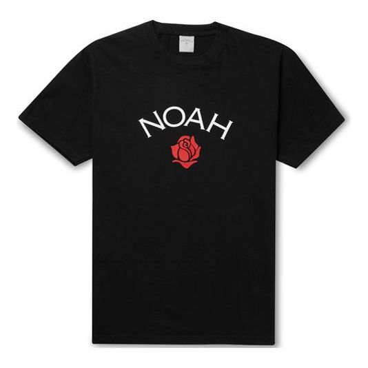 NOAH Nyc x Mr.Porter Recycle Cotton Rose Logo White Mr.Porter Tee KN32FW19BLK