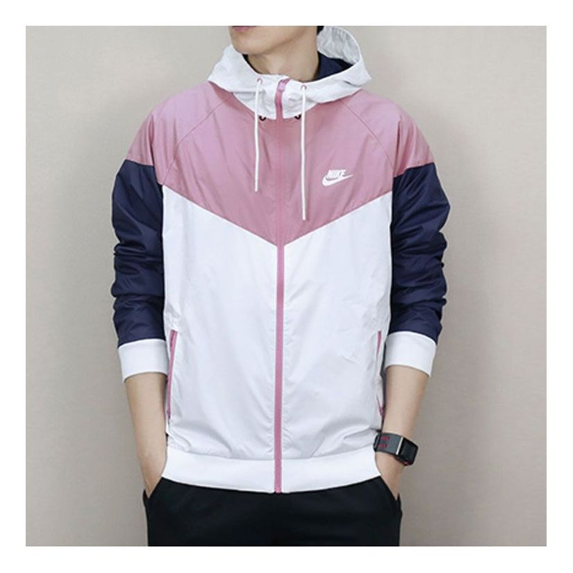 Nike Windrunner Mens Windbreaker Hoodie 'Pink White' 727325-103