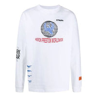 Men's HERON PRESTON Logo Printing Long Sleeves White HMAB015F20JER0060110