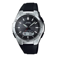 Men's CASIO Outdoor Waterproof Shockproof Solar Energy Black Resin Strap Watch Solar Powered Mens Analog WVA-M640-1AJF
