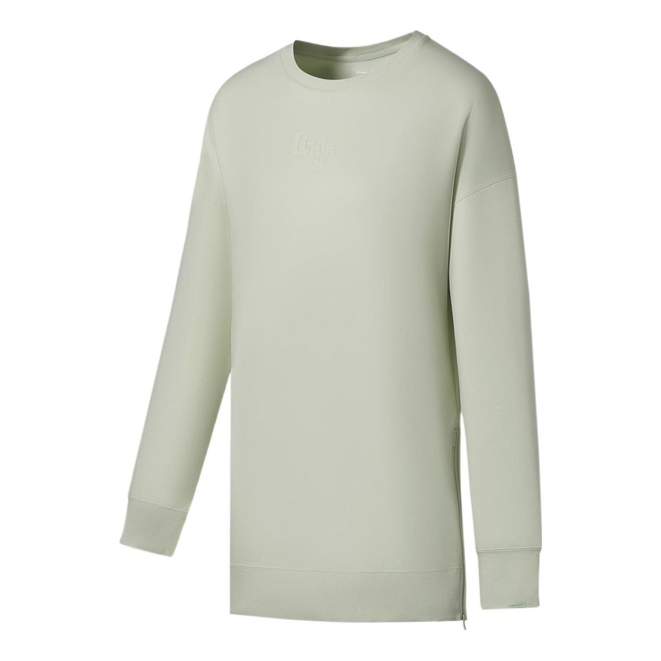 (WMNS) Li-Ning Plain Long Pullover 'Green' AWDS778-5