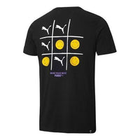 PUMA Club Graphic Tee 'Black White Yellow' 599151-91