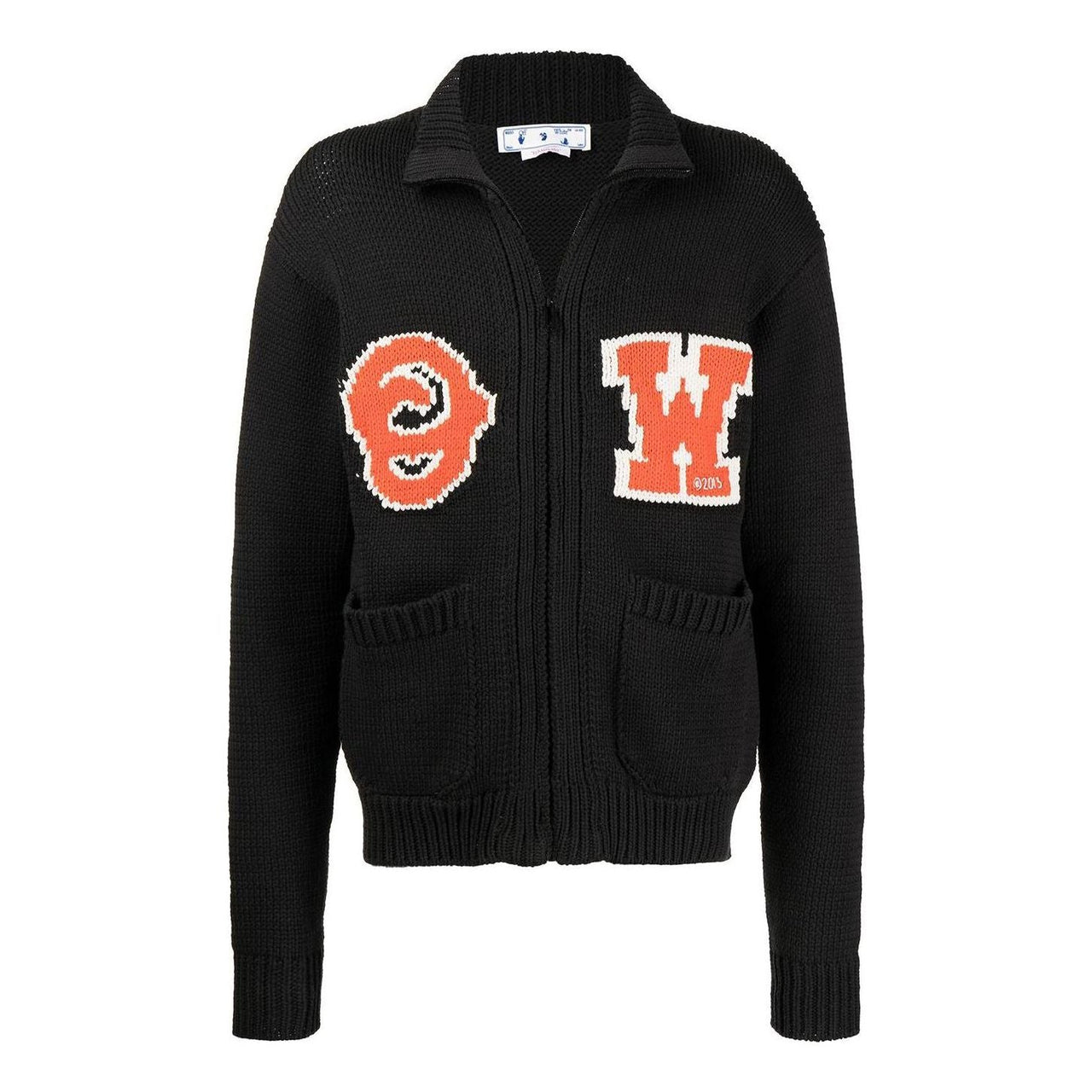 Off-White Logo Intarsia Jumper OMHA133C99KNI0011020BLACK