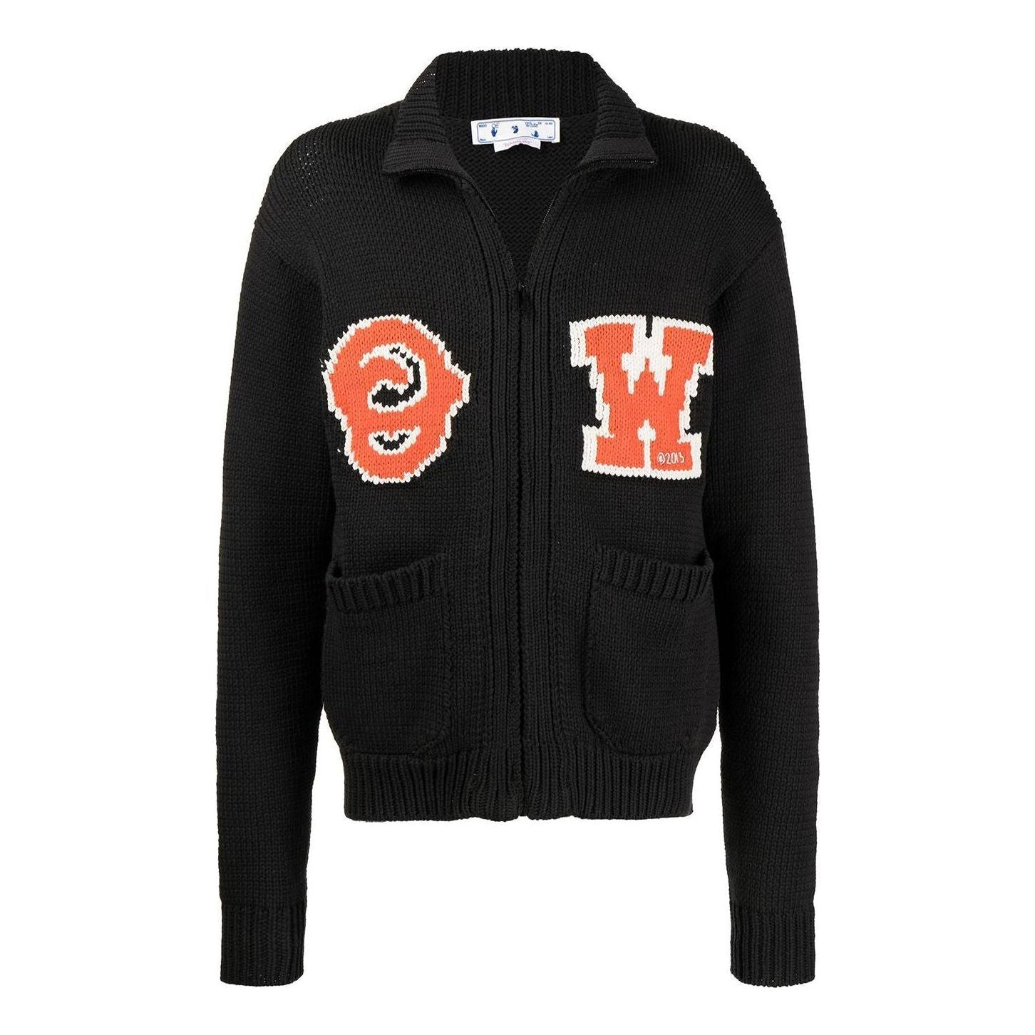 Off-White Logo Intarsia Jumper OMHA133C99KNI0011020BLACK