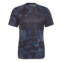 Men's adidas Alphabet Logo Printing Round Neck Short Sleeve Japanese Version Black T-Shirt HL8785
