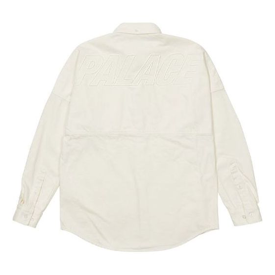 PALACE Denim Bossy Back Logo Denim Shirt White P20SHT009