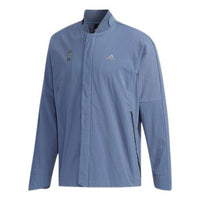 adidas Wj Jkt Wv Sports Stylish aviator Jacket Blue Gray FK4477