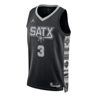 Air Jordan San Antonio Spurs Keldon Johnson Swingman Statement Jersey 'Black' DO9543-012