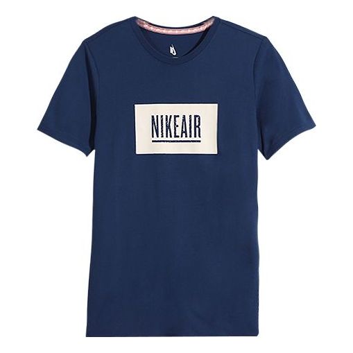 Nike x Pigalle Crossover Air Tee Casual Sports Round Neck Short Sleeve Breathable Navy Blue 886681-423