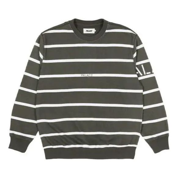 PALACE SS21 Raconteur Crew Black Stripe Logo Unisex Grey P20ES045