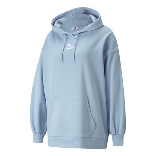 (WMNS) PUMA Casual Sports Loose Long Sleeves Hoodie Sky Blue 532283-61