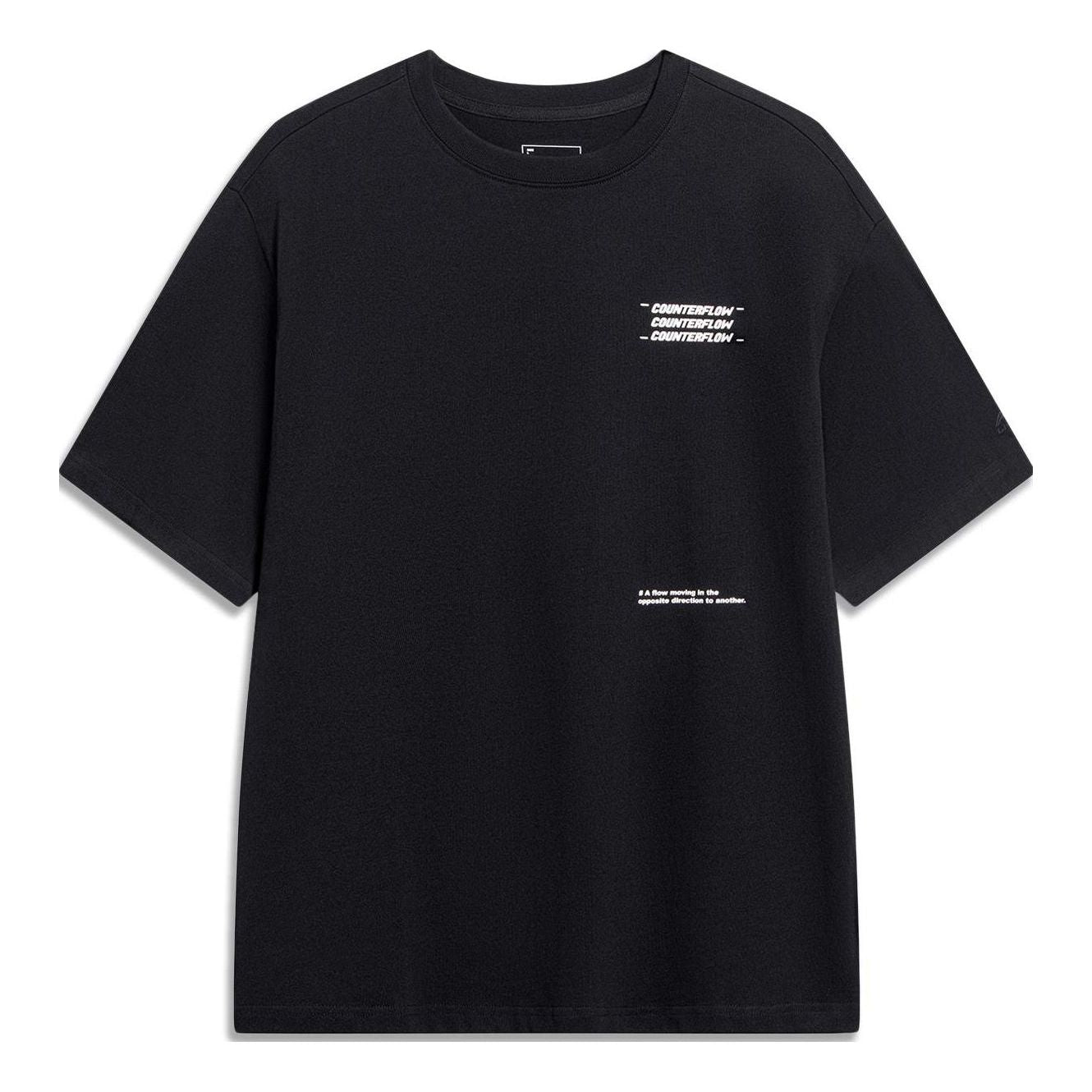 Li-Ning Counterflow Graphic T-shirt 'Black' AHST537-2
