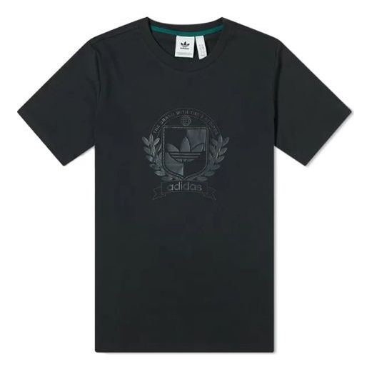 adidas originals Printing Round Neck Short Sleeve Black H31176