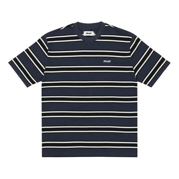 PALACE Engineer Round Neck Micro Mark Stripe Short Sleeve Unisex Black P20ES015