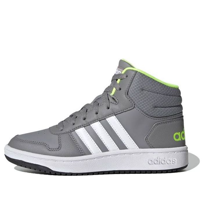 (PS) adidas Hoops 2.0 Mid J 'Grey Volt' FY7010