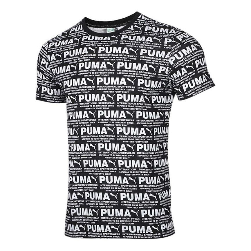 PUMA All Over Printed Logo Tee 'Black' 584132-01