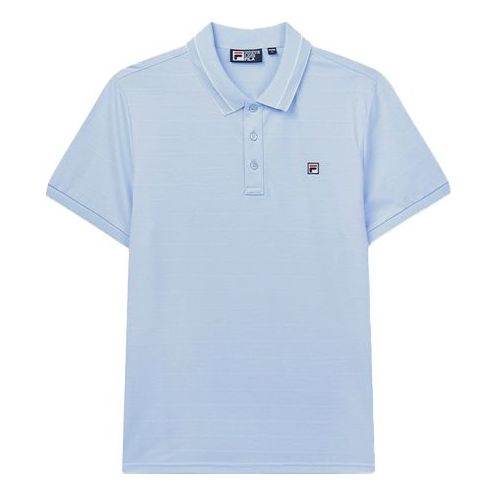 FILA Logo Embroidered Short Sleeve Polo Shirt Blue F11M028142F-LB
