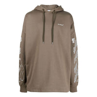 Men's Off-White FW22 Arrow Logo Printing Drawstring Loose Fit Khaki OMBB090F22FLE0055672