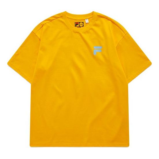 FILA FUSION Casual Sports Round Neck Short Sleeve Couple Style Yellow T11U126110F-YE