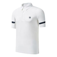 FILA Contrast Color Stitching Short Sleeve Polo Shirt White A11M021152F-WT