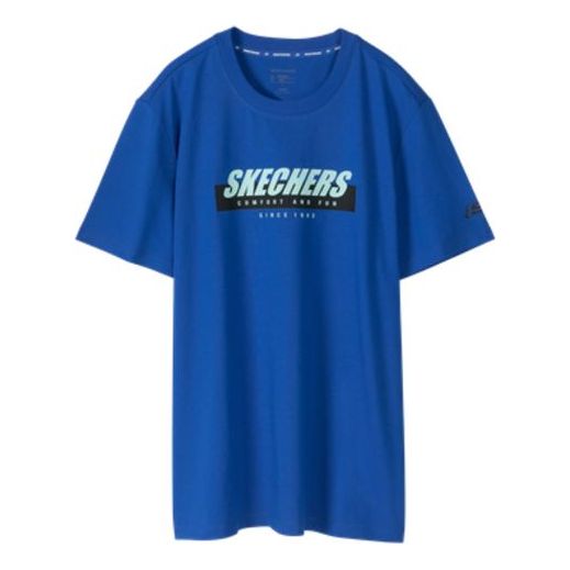 Men's Skechers Printing Short Sleeve t Blue C219M025-002U
