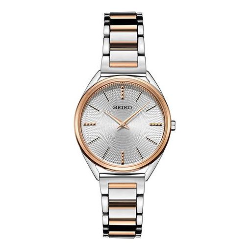 SEIKO Waterproof Quartz Silver/Rose-Gold/White SWR034P1
