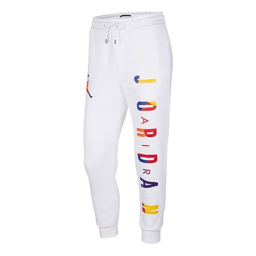 Air Jordan Sport Dna Slim Fit Bundle Feet Athleisure Casual Sports Pants White DA6720-100